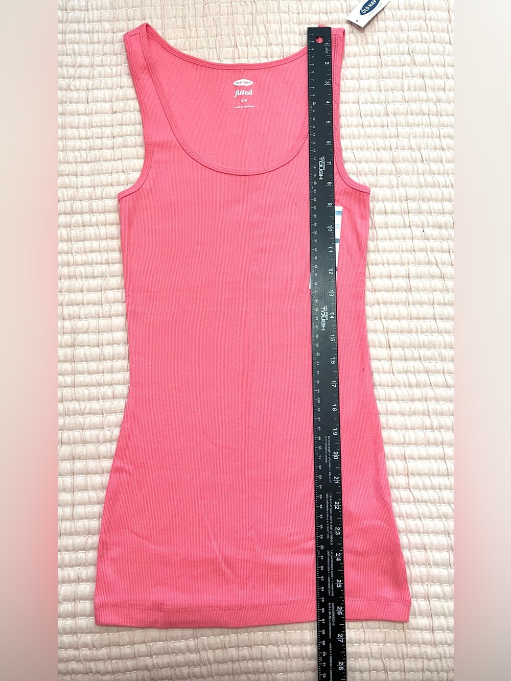 New Old Navy Fitted Ribbed Tank Top Pink Size Small - Picture 4 of 5